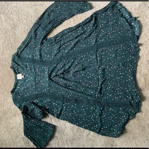 Knox and Rose asymmetrical bell sleeve dress